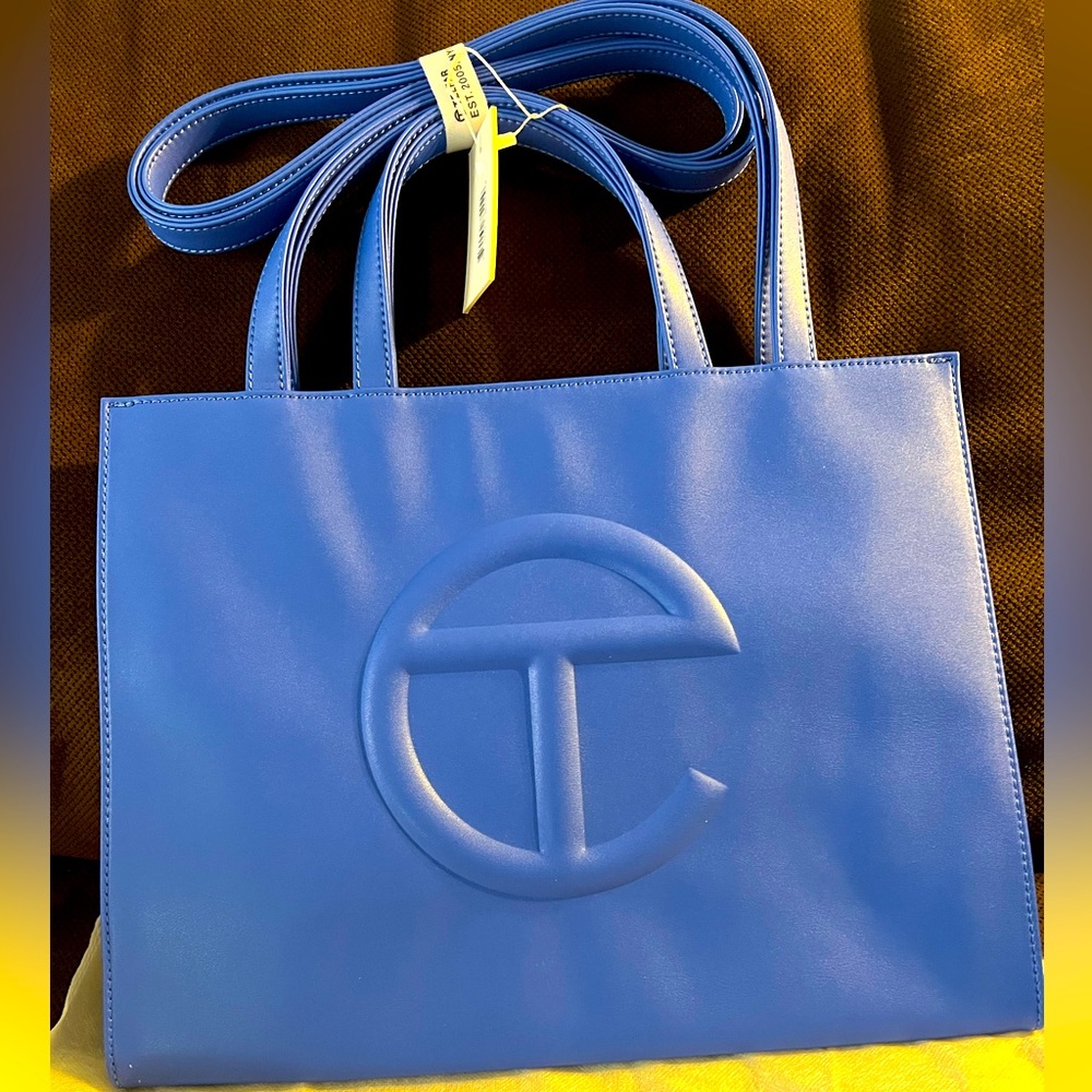 Telfar Medium Painter’s Tape Blue Tote